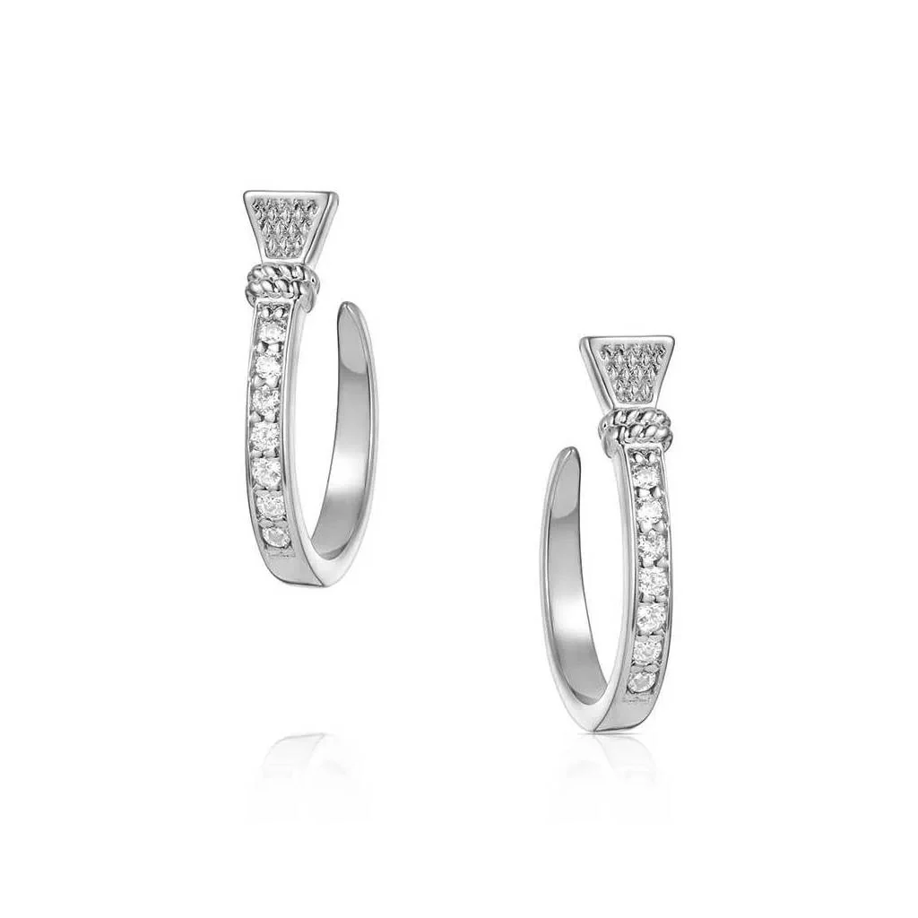 Montana Silversmiths Horseshoe Nail Hoop Earrings