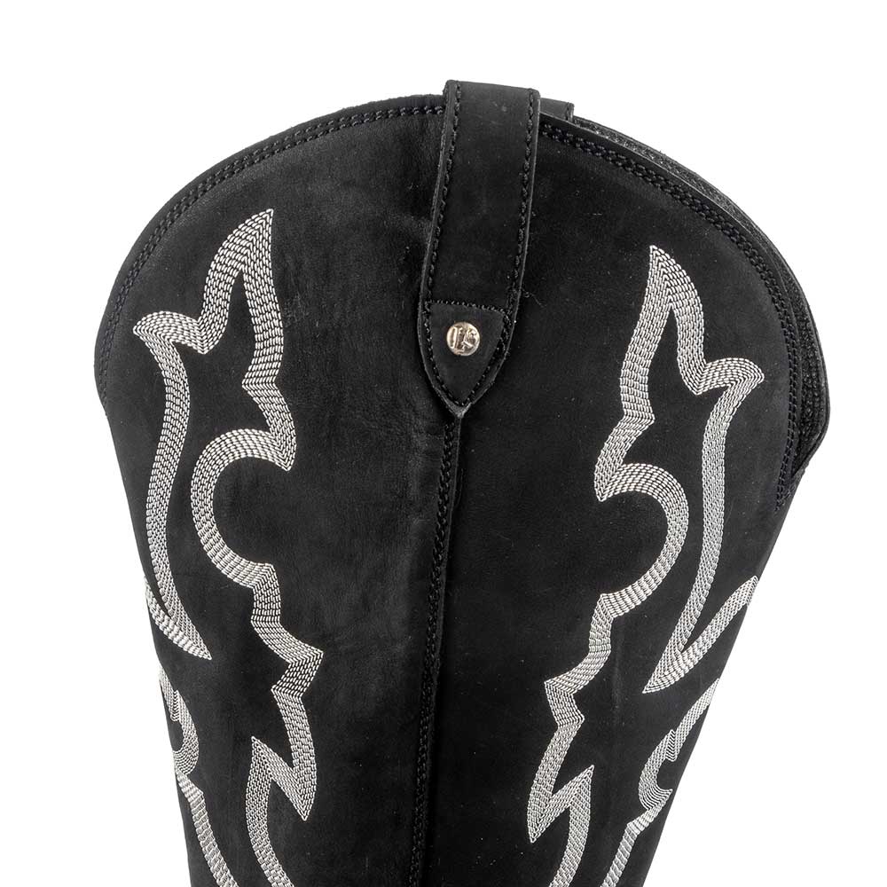 Liberty Black Indira Nobuck Grease Wide Calf Boot - Image 3