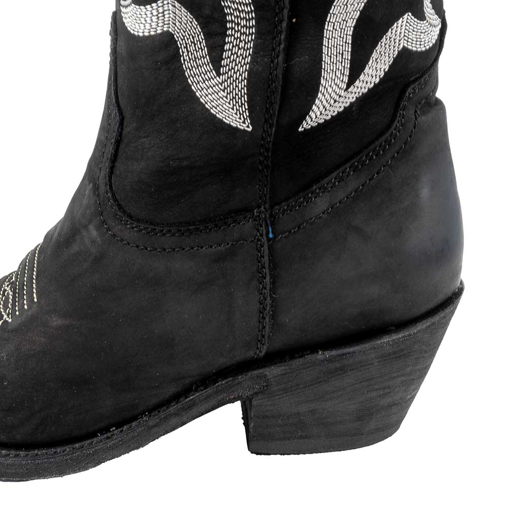 Liberty Black Indira Nobuck Grease Wide Calf Boot - Image 4