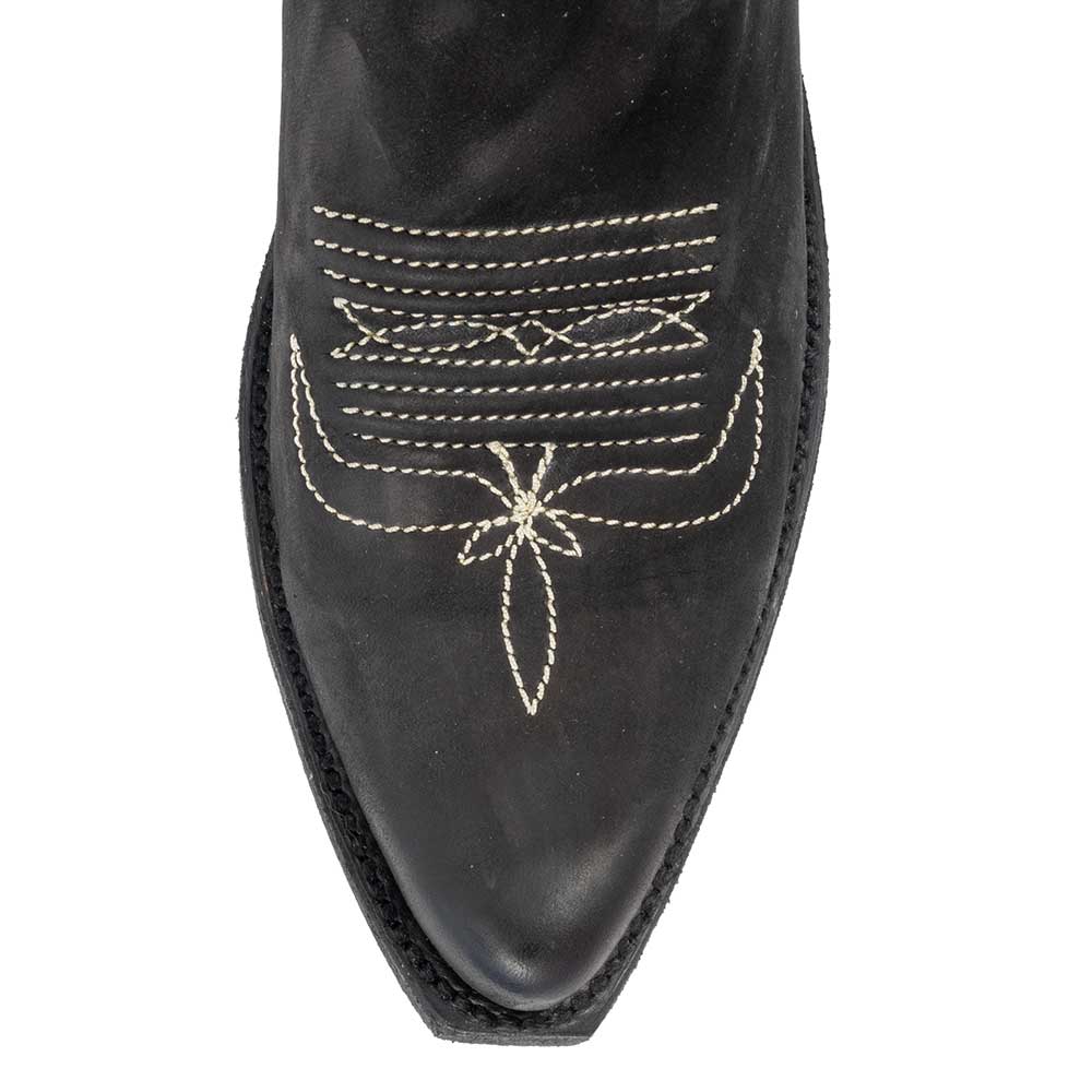 Liberty Black Indira Nobuck Grease Wide Calf Boot - Image 5