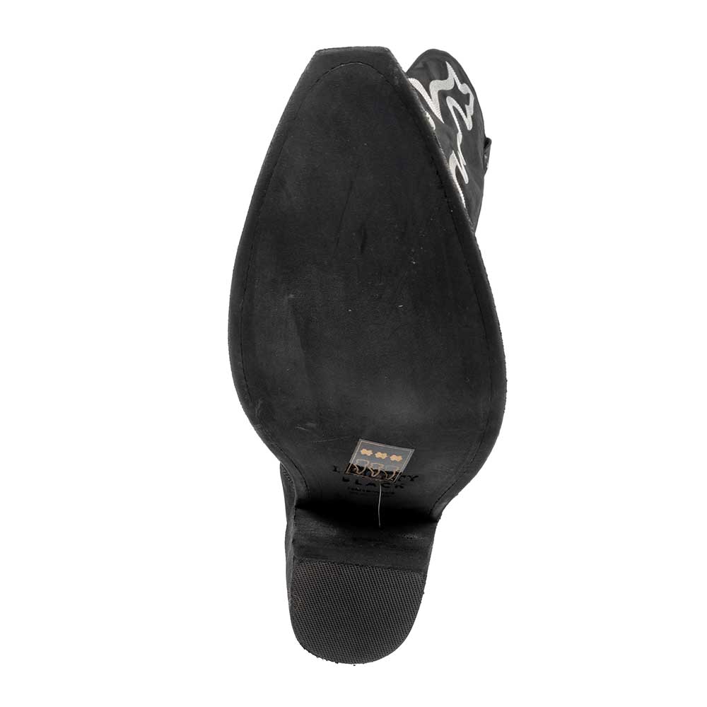 Liberty Black Indira Nobuck Grease Wide Calf Boot - Image 6