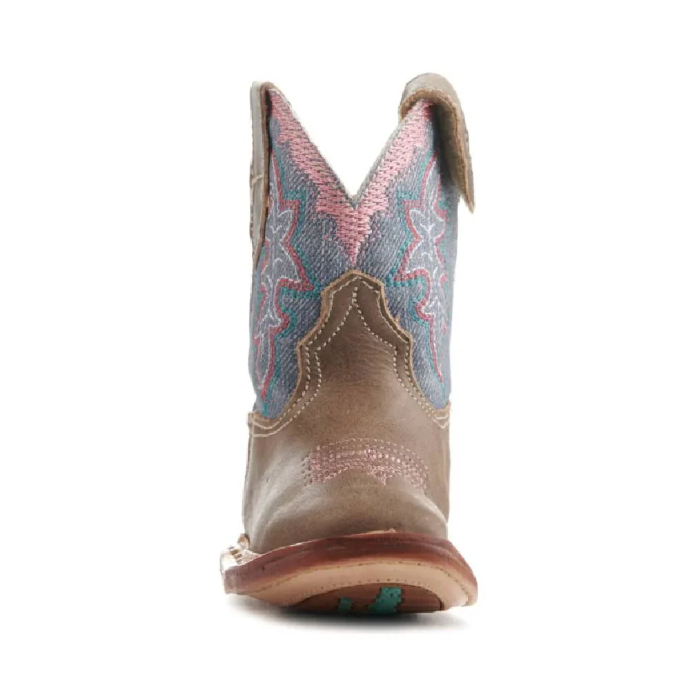 Roper Infant Cowbabies Oiled Brown Leather Boot - Image 2