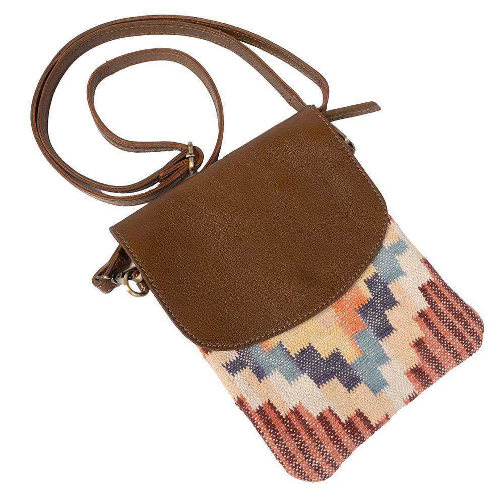 Scout Leather Co. Iris Aztec Woven & Leather Crossbody - FINAL SALE - Image 2