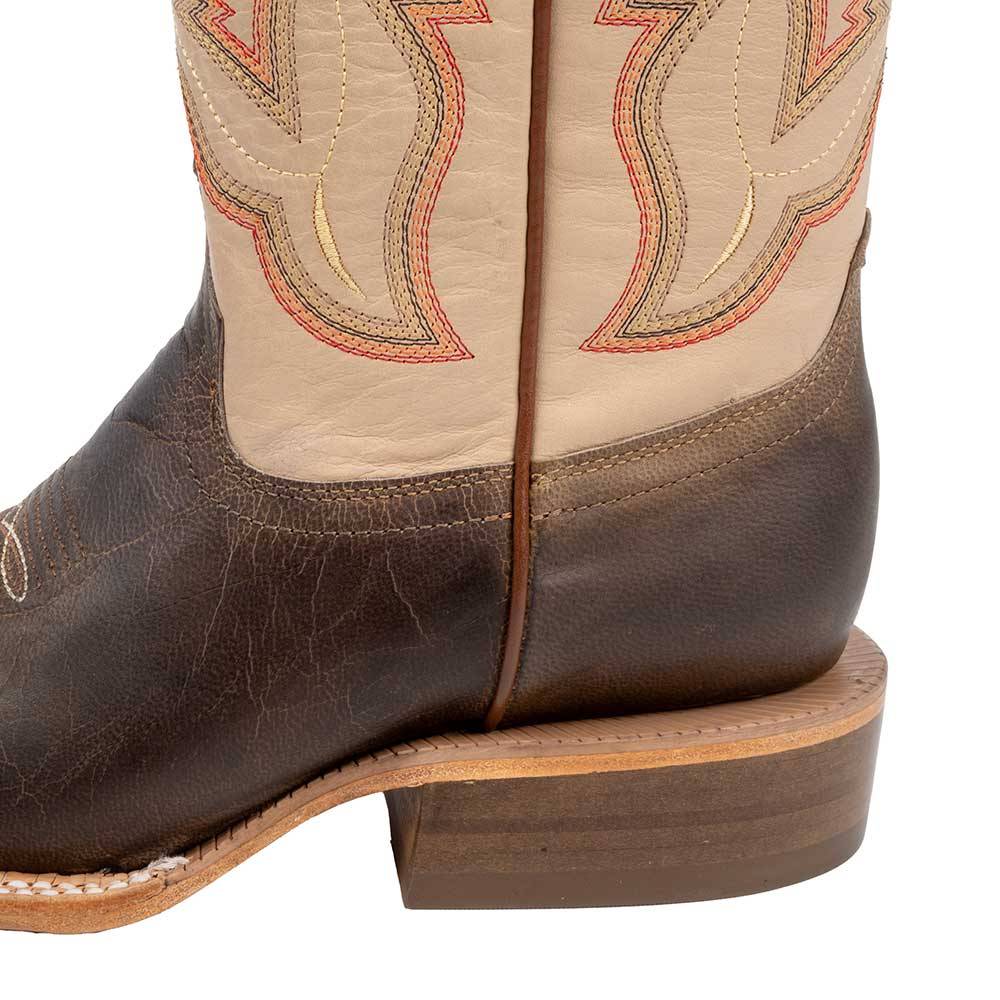 RW Ranch Women's Mad Brown Goat Square Toe Boot - Image 3