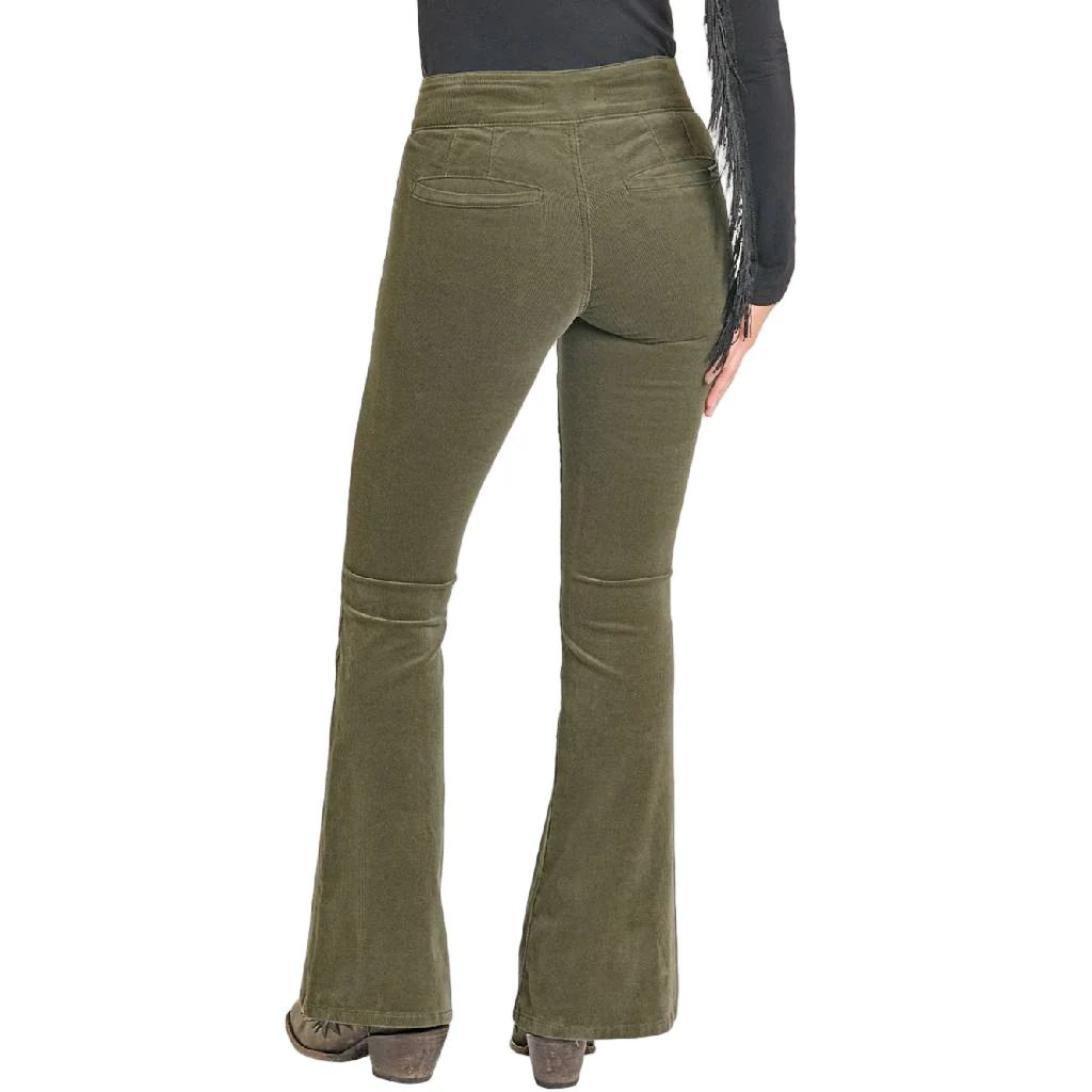 Rock & Roll Denim Women's Jade Corduroy Button Flare Pant - FINAL SALE - Image 2