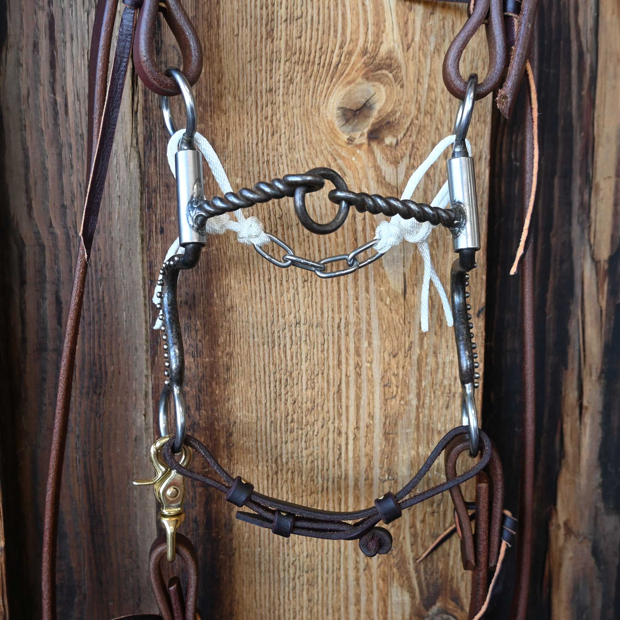 JD Twisted Wire Lifesaver Bridle Rig w/Single Ear Headstall - Image 2