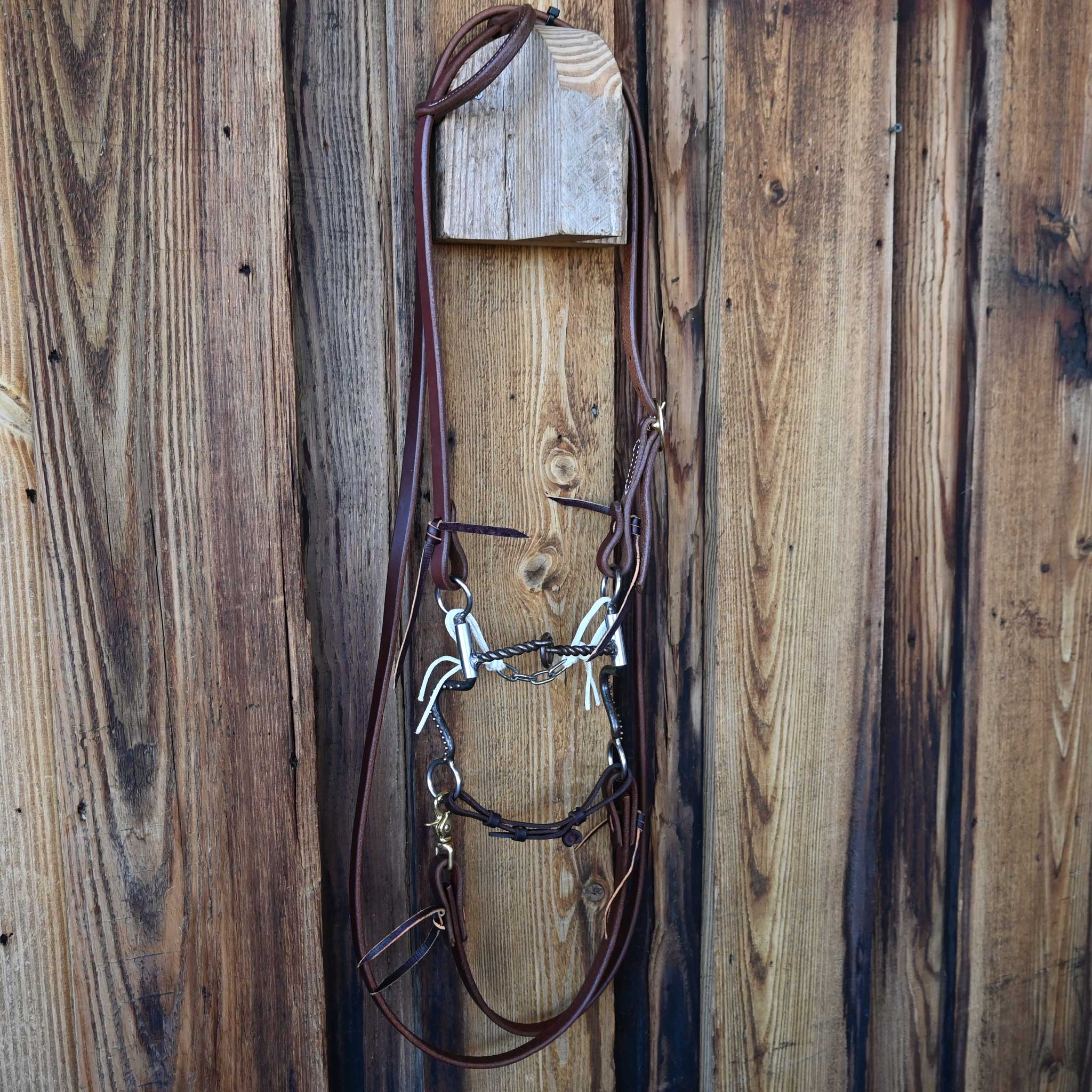 JD Twisted Wire Lifesaver Bridle Rig w/Single Ear Headstall - Image 4