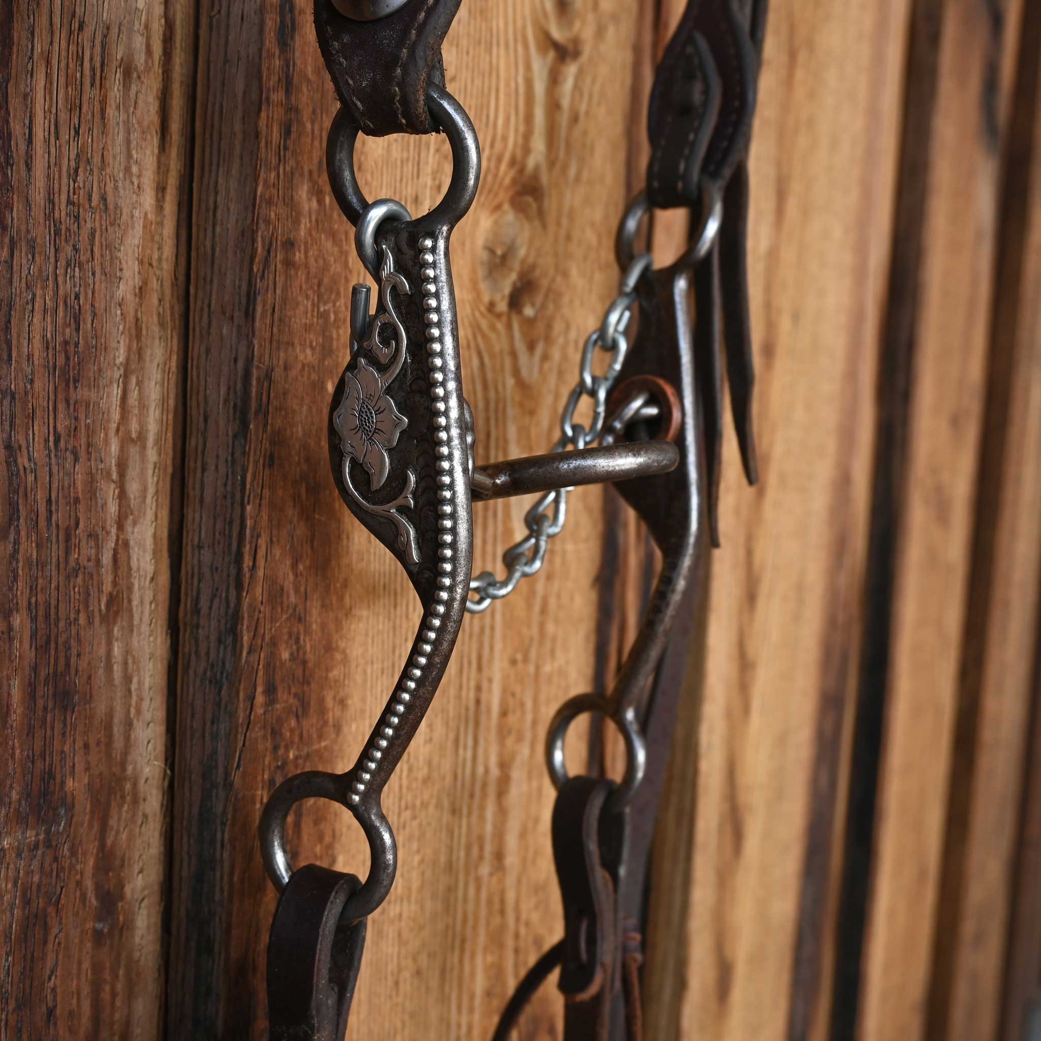 Jesse Morgan Ported Chain Bridle Rig w/Dennis Moreland Leather