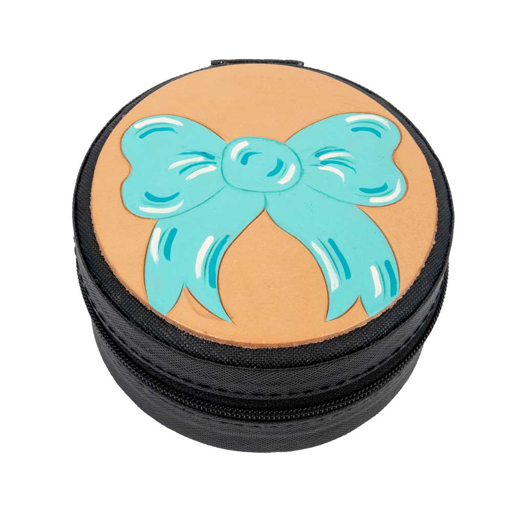 McIntire Saddlery Turquoise Bow Jewelry Case