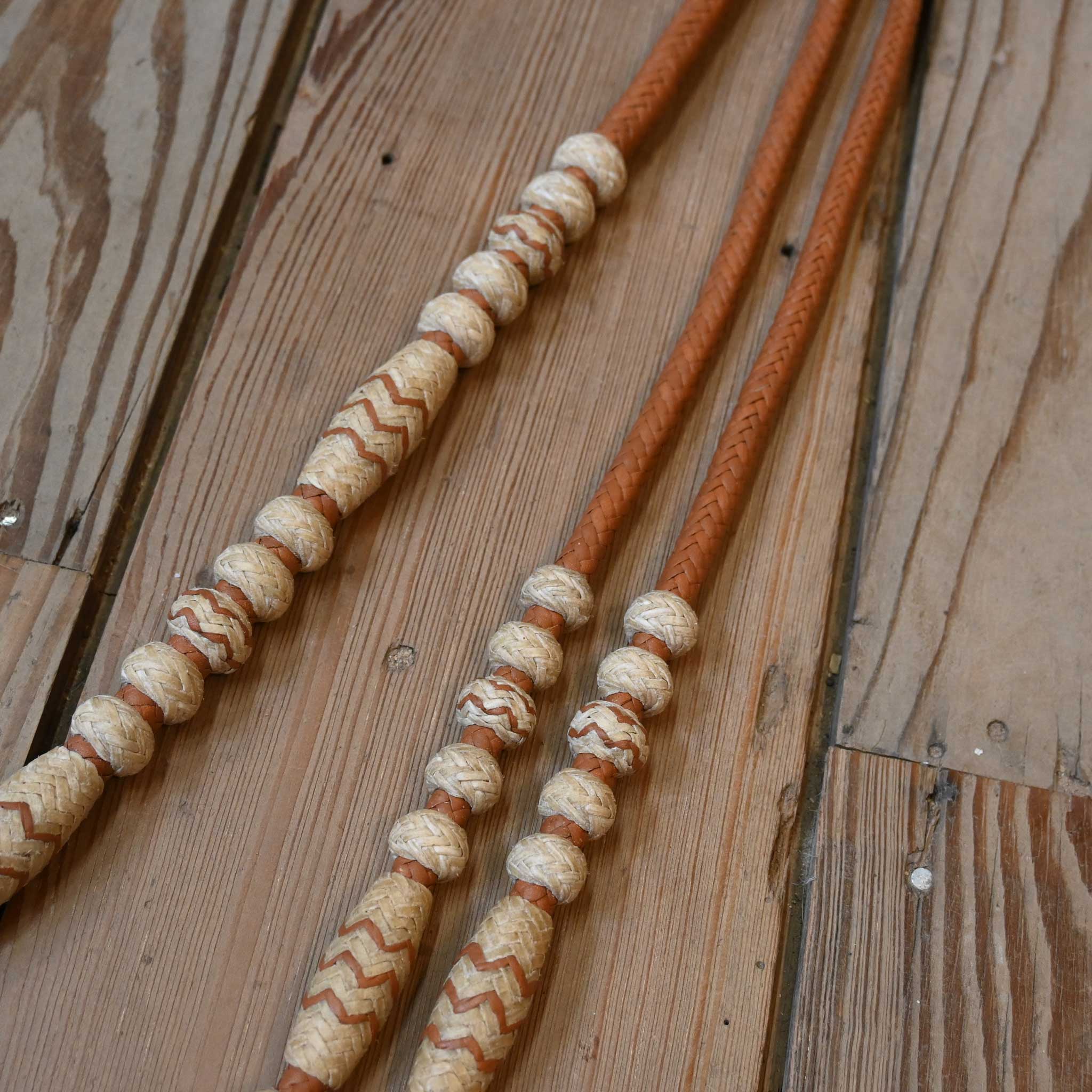 Jose Ortiz Handmade Rawhide Romel Reins - Image 2