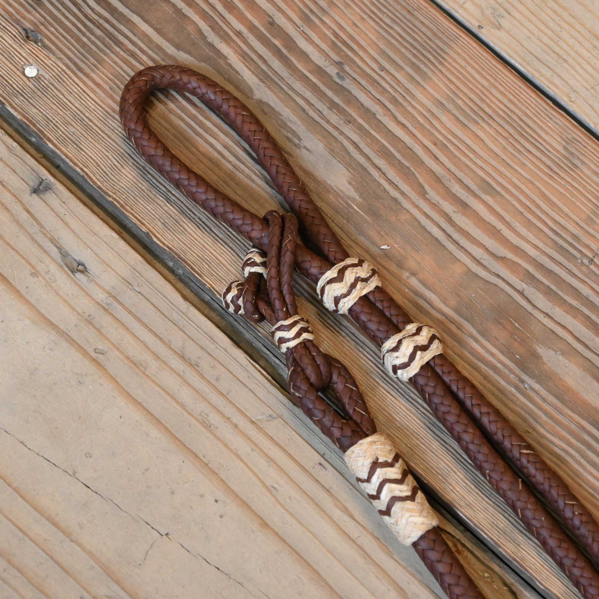 Jose Ortiz Handmade Rawhide Romel Reins - Image 4