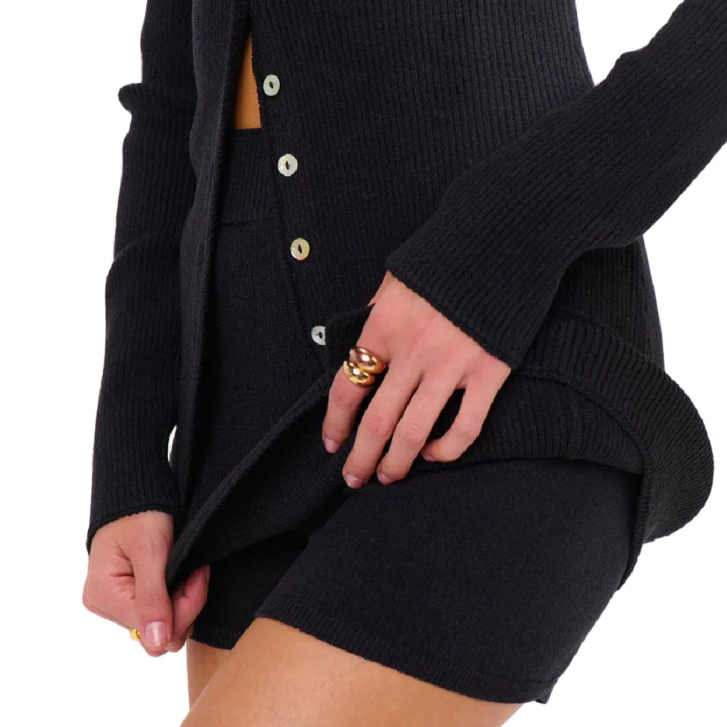 Show Me Your Mumu Josie Black Mini Skort - FINAL SALE - Image 2