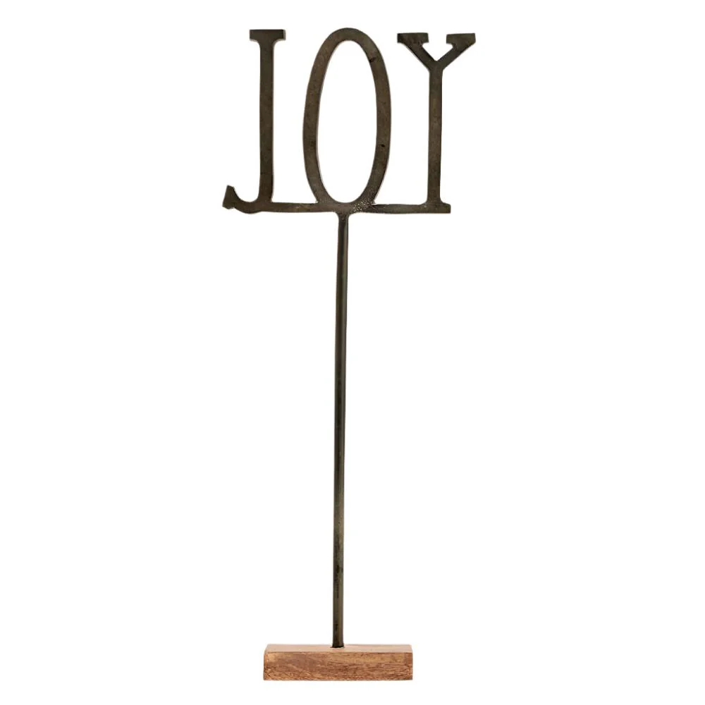 Mud Pie "Joy" Cast Iron Sentiment Sitter - FINAL SALE
