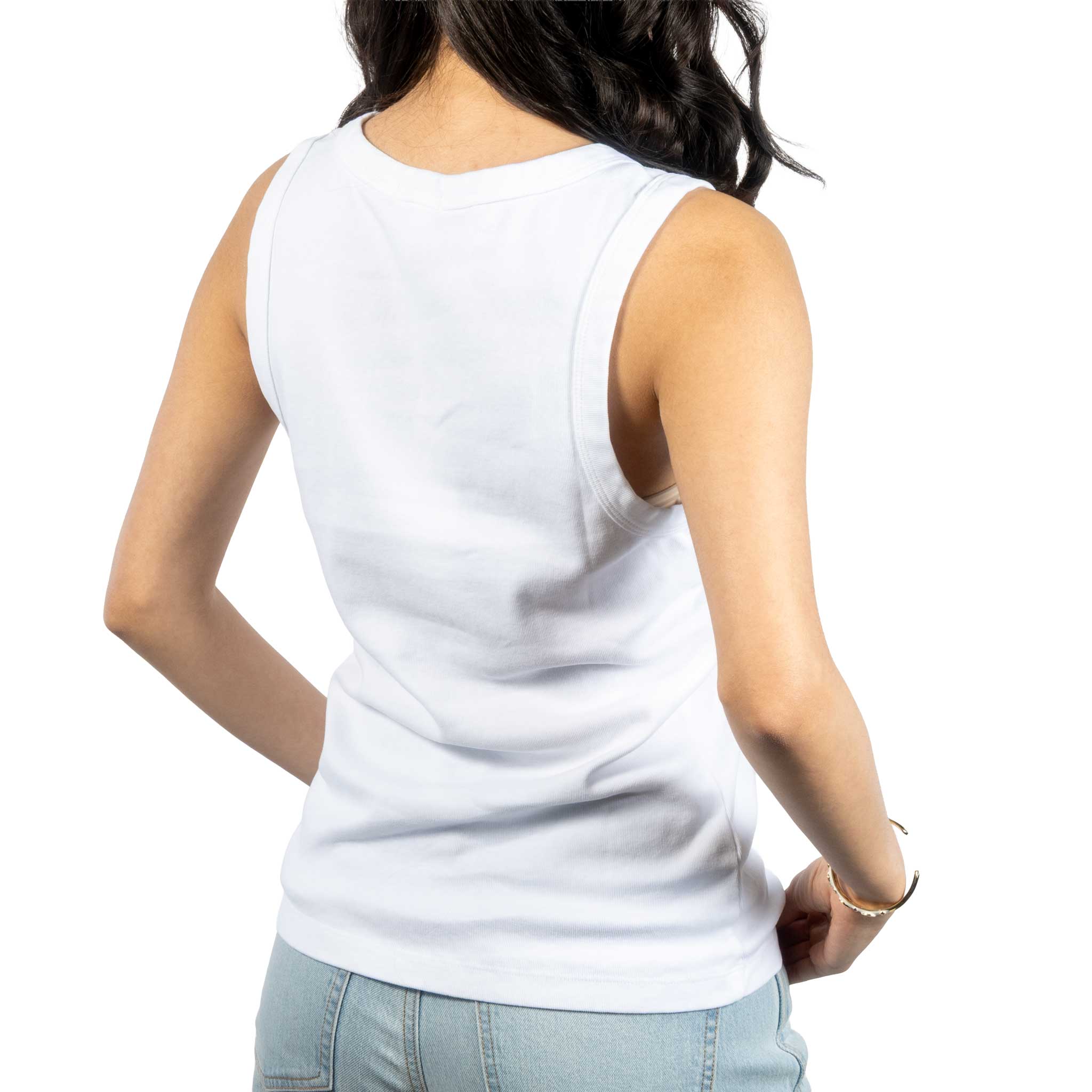 Dylan Jude Rib White Tank Top - Image 2