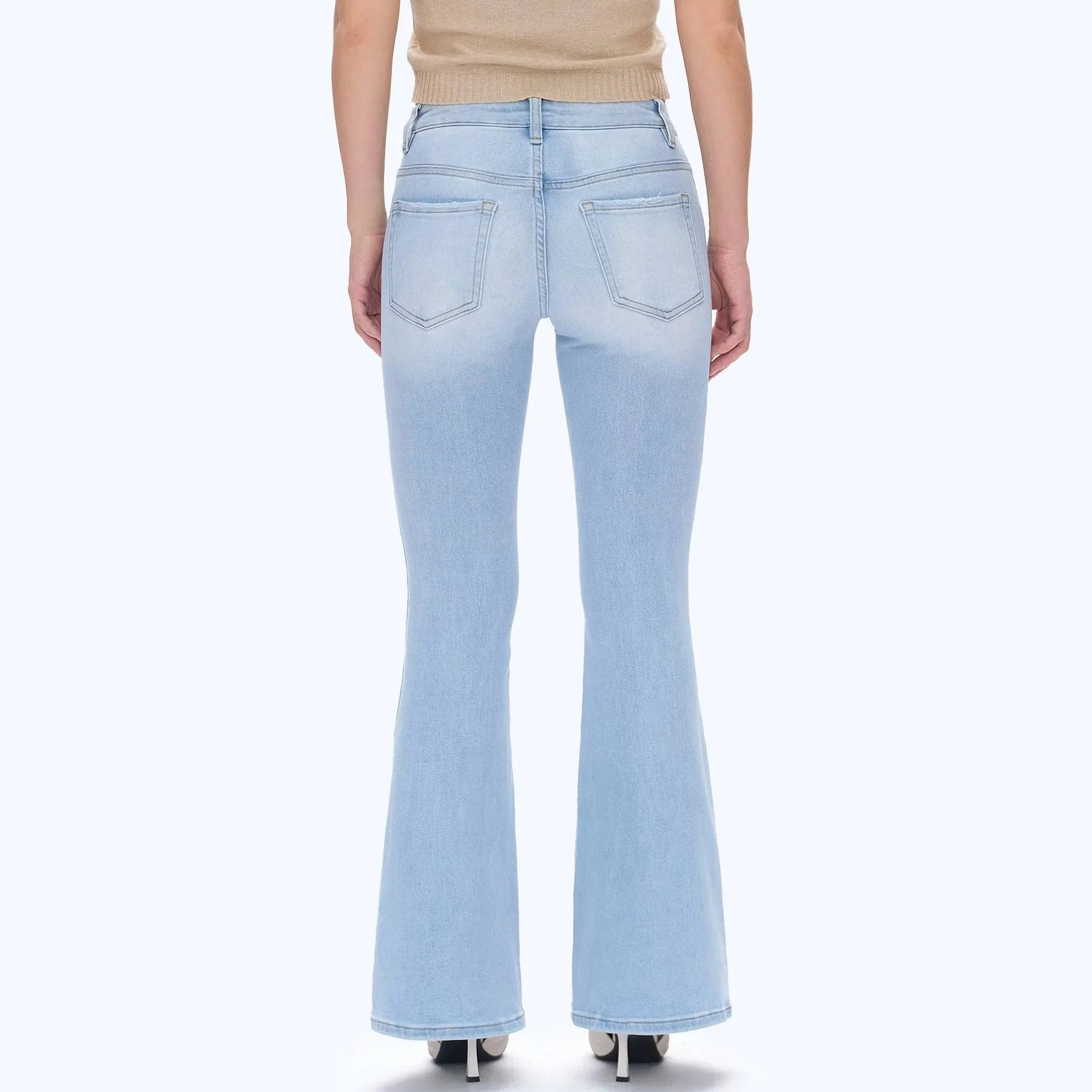 Bayeas Julia Mid Rise Flare Leg Jean - Image 2