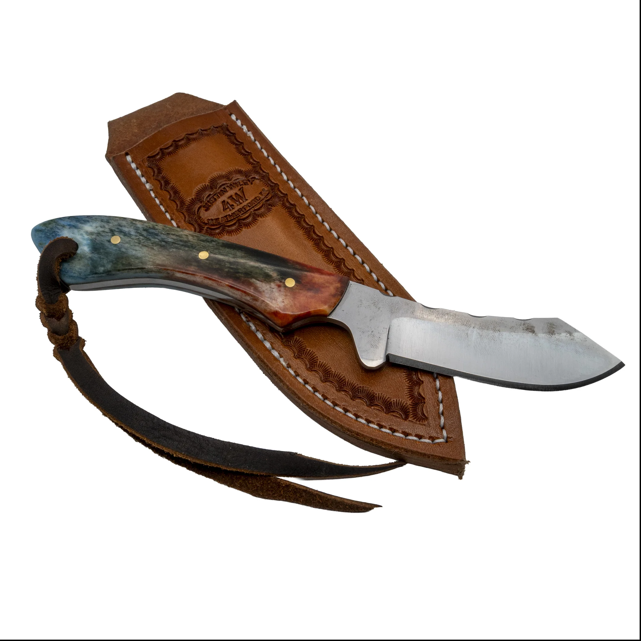 Justin Wiley Colorful Handmade Carbon Steel Camp Knife