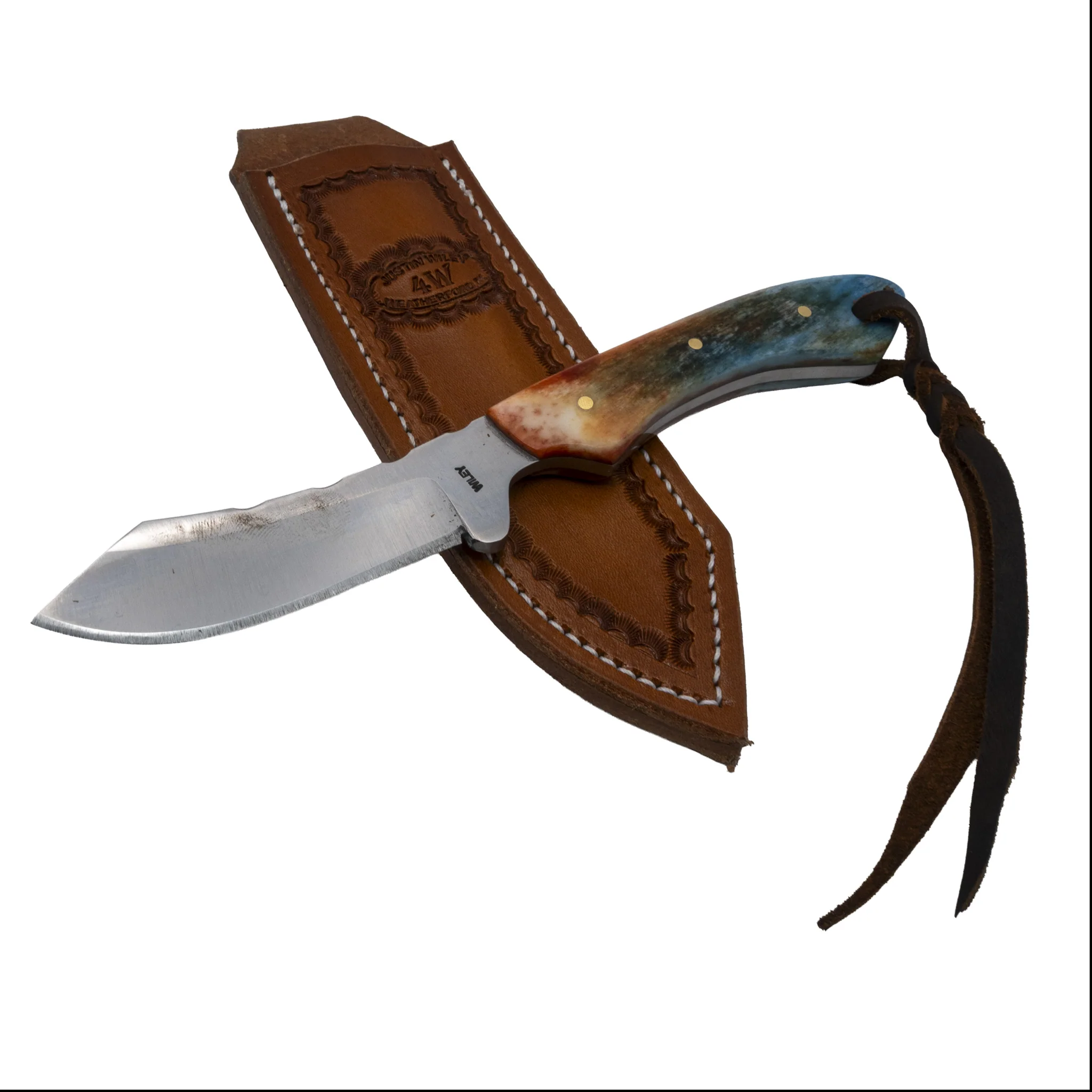 Justin Wiley Colorful Handmade Carbon Steel Camp Knife - Image 2