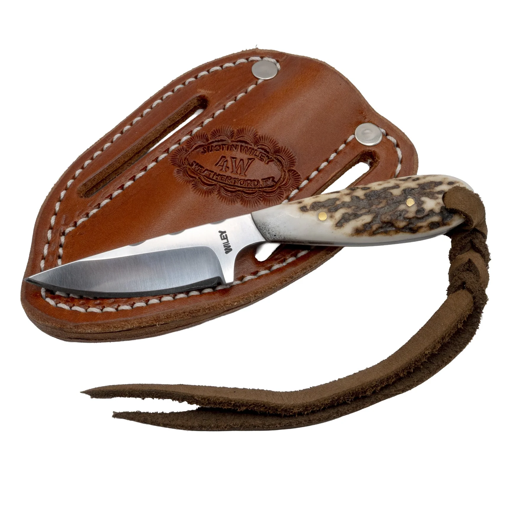 Justin Wiley Handmade Carbon Steel Jigged Handle Knife