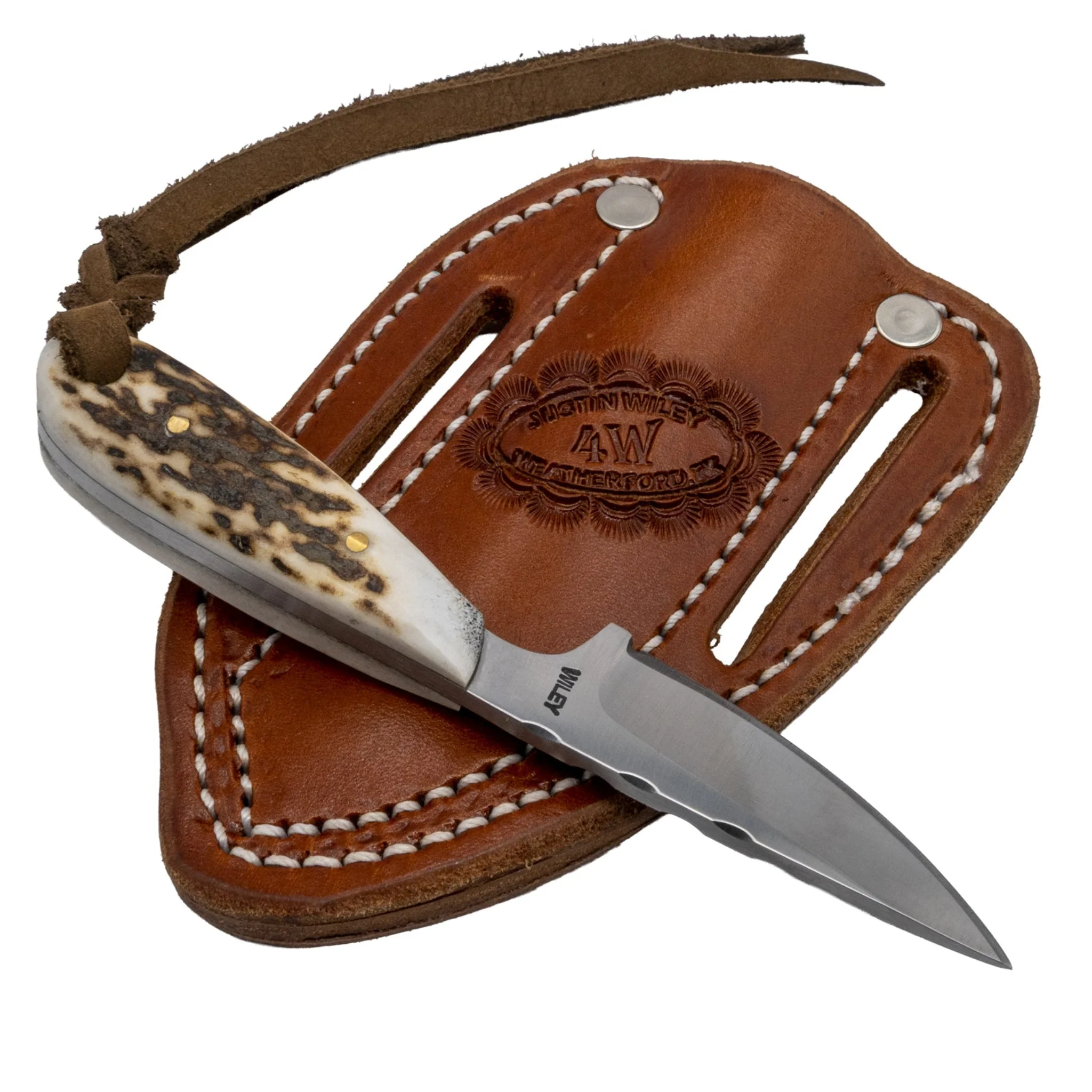 Justin Wiley Handmade Carbon Steel Jigged Handle Knife - Image 2