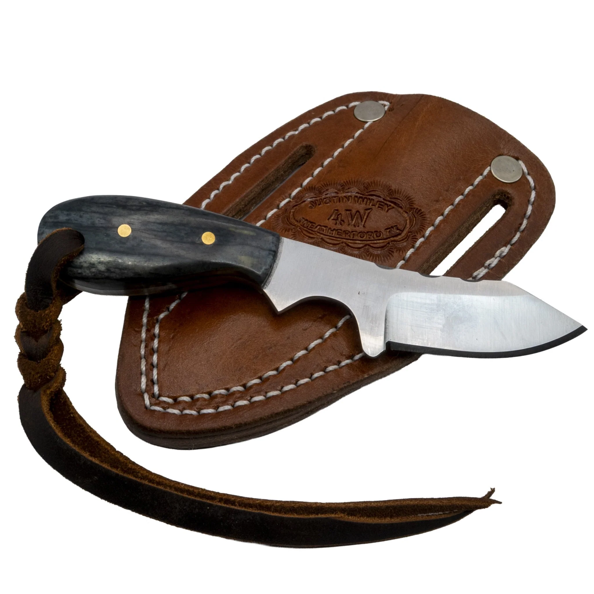Justin Wiley Handmade Carbon Steel Short Skinner Knife - Image 2