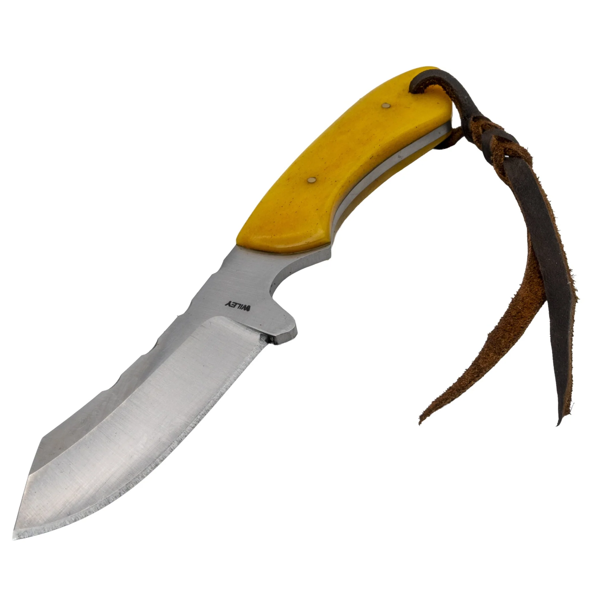 Justin Wiley Handmade Yellow Handle Camp Knife - Image 6