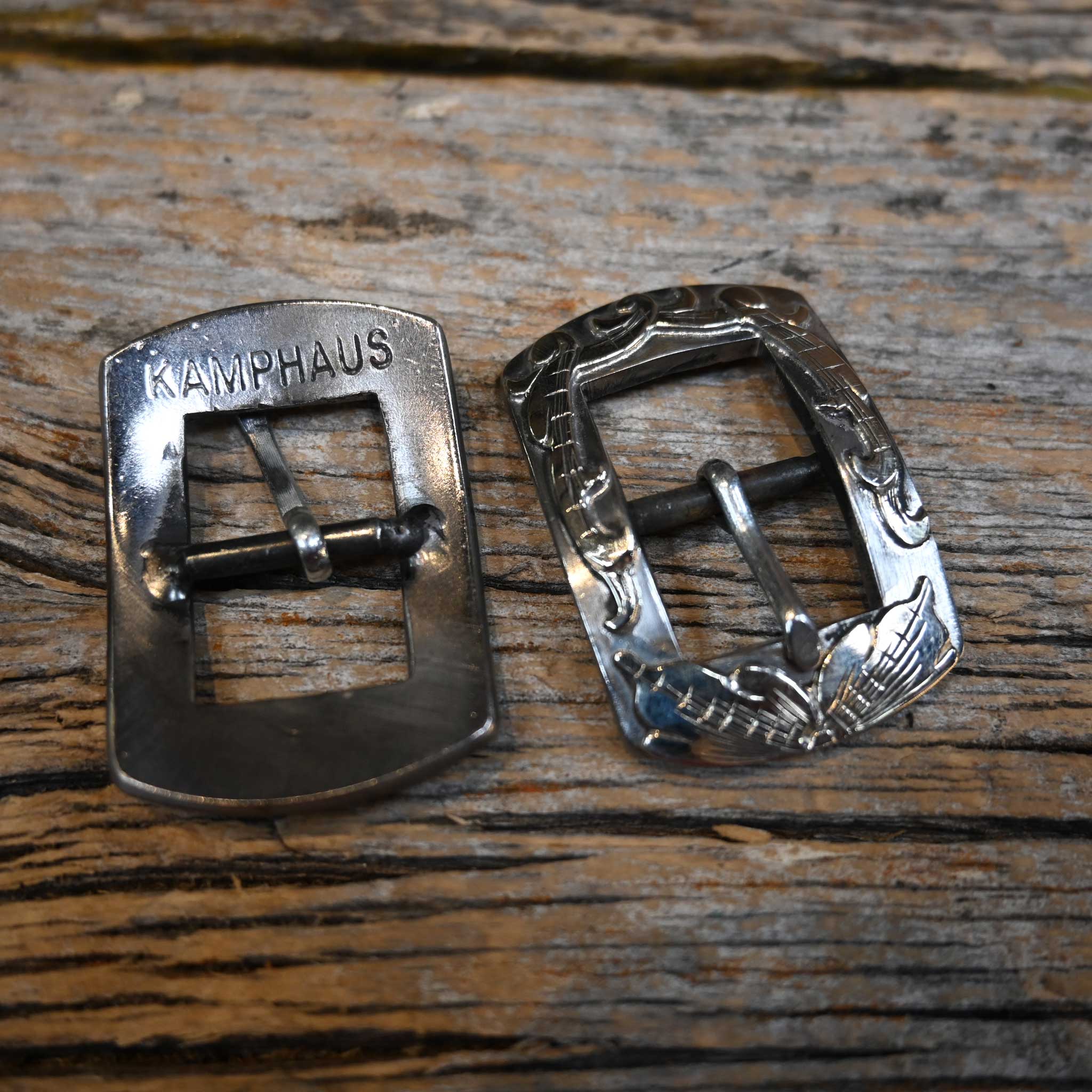 KAMPHAUS 5/8" Silver Mounted Square Headstall Buckles - Image 2