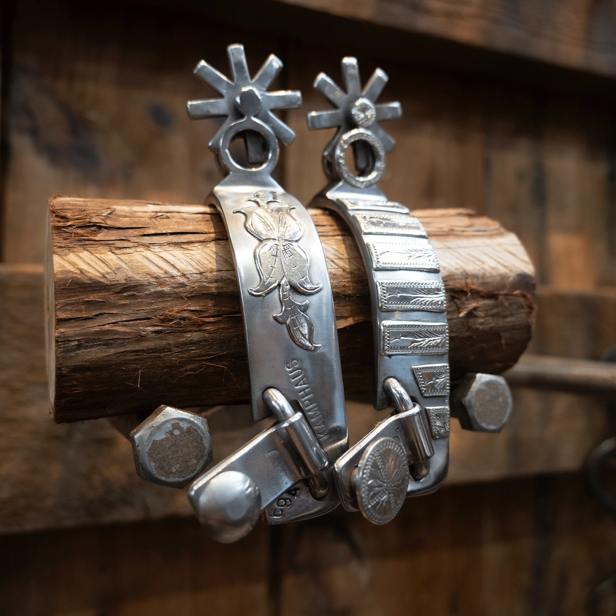 Kamphaus Silver Mounted 8pt. Spurs - Image 2