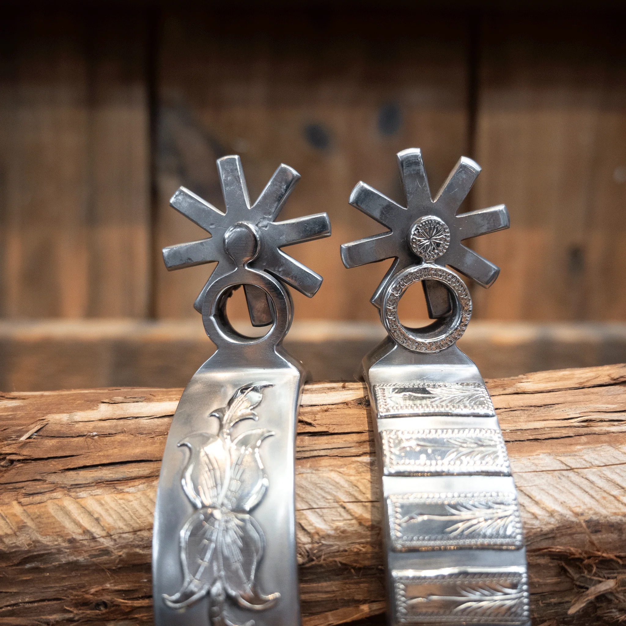 Kamphaus Silver Mounted 8pt. Spurs - Image 3