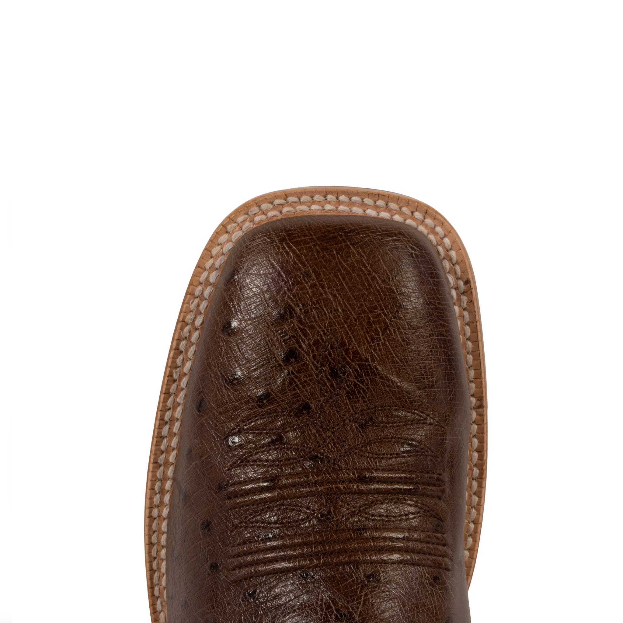 R. Watson Men's Kango Tabac Smooth Ostrich Square Toe Boot - Image 2