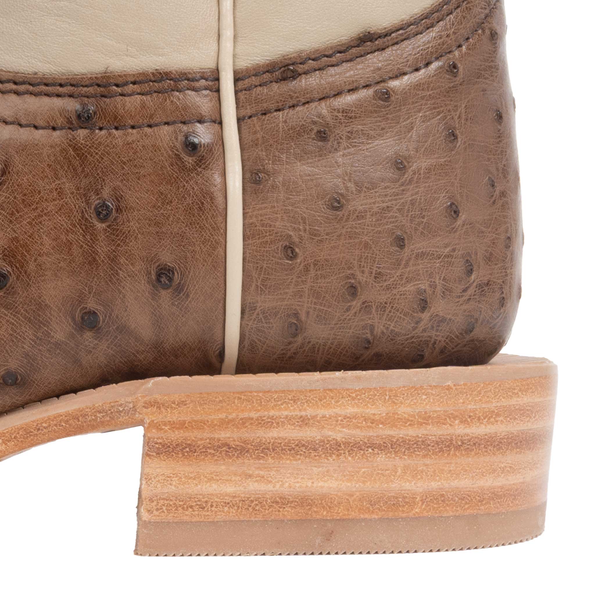 R. Watson Women's Kango Tobac Bruciato Full Quill Ostrich Western Boot - Image 3
