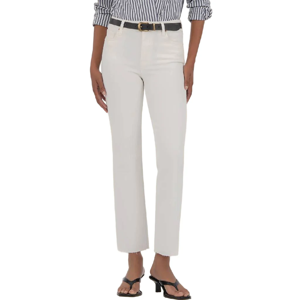 Kut Kelsey High Rise Ankle Flare Raw Hem Jean