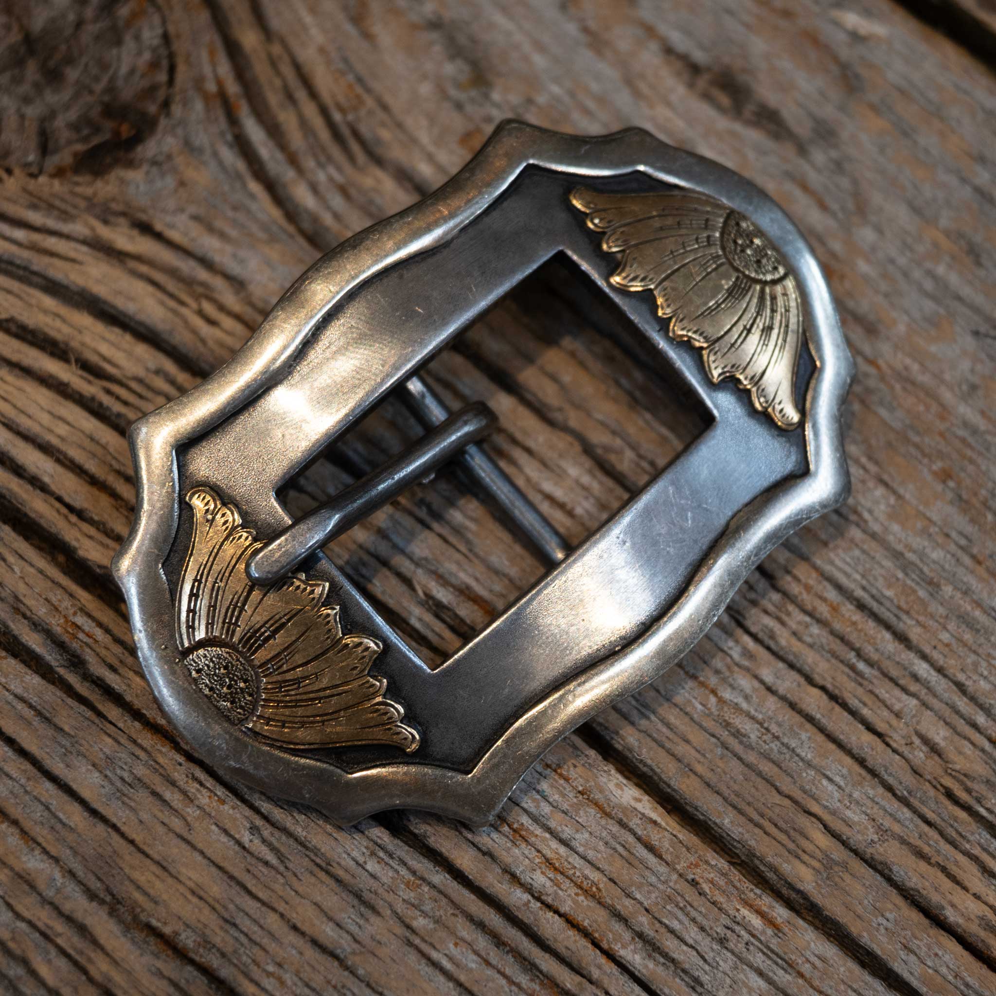 Kerry Kelley Sun Flower 3/4" Headstall Buckle - Image 2