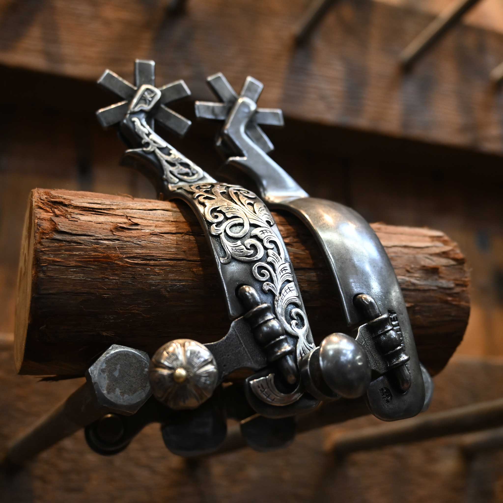 Kerry Kelley Silver Mounted 6pt. Spurs - Image 2
