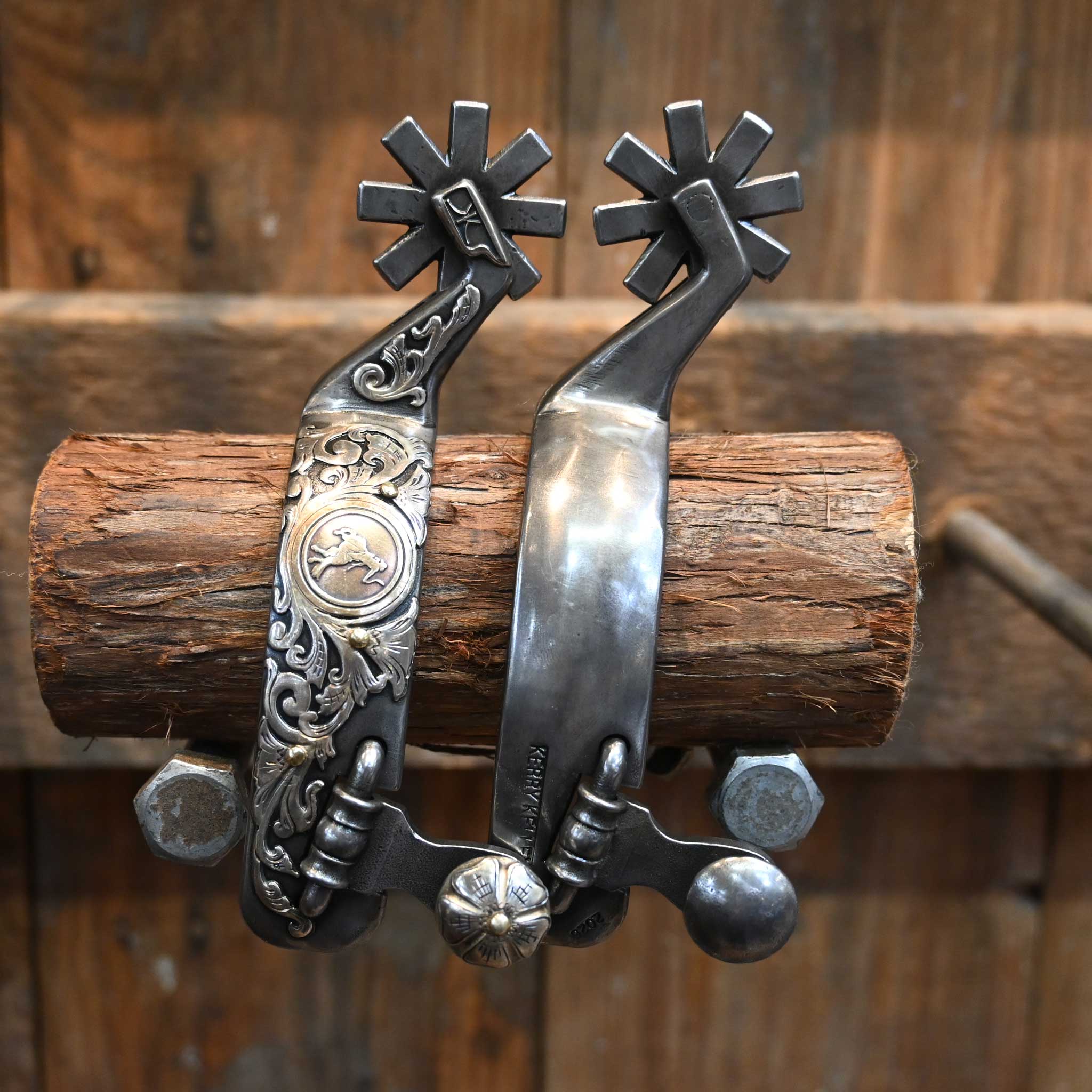 Kerry Kelley Silver Mounted 8pt. Spurs