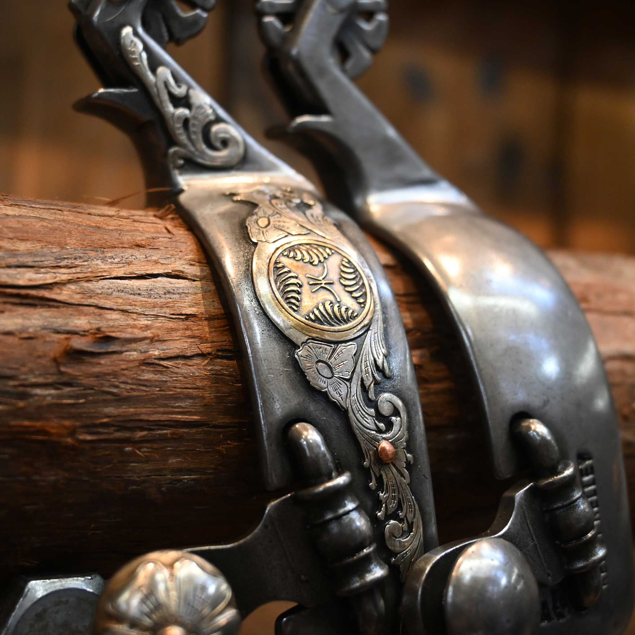 Kerry Kelley Women's #88 Silver & Copper Mounted Spurs - Image 2