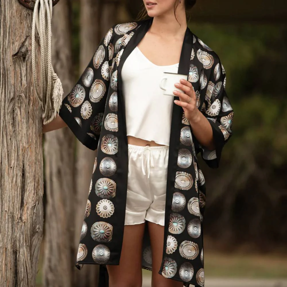 Fringe Scarves "Big Concho" Kimono Robe - Image 2