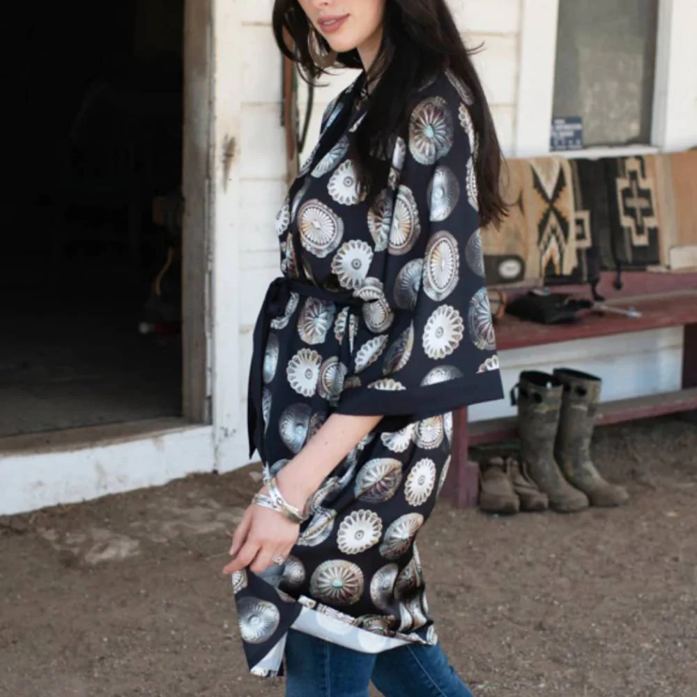 Fringe Scarves "Big Concho" Kimono Robe - Image 3
