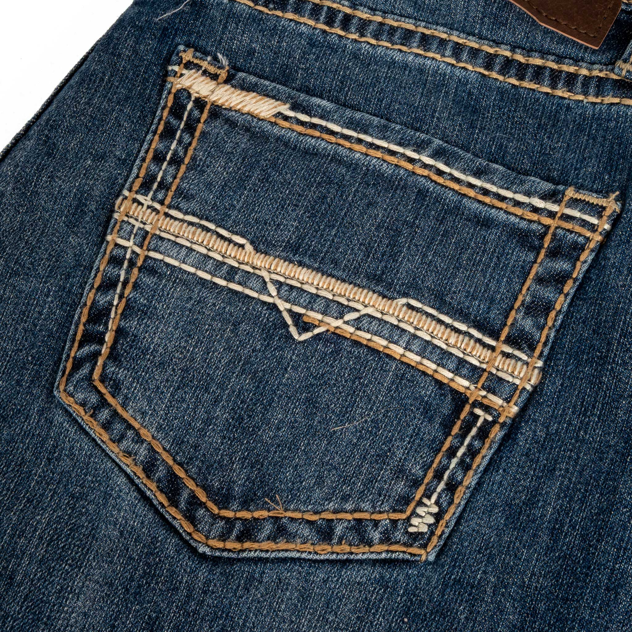 Rock & Roll Denim Men's Ladder Embroidered Double Barrel Straight Bootcut Jean - Image 2