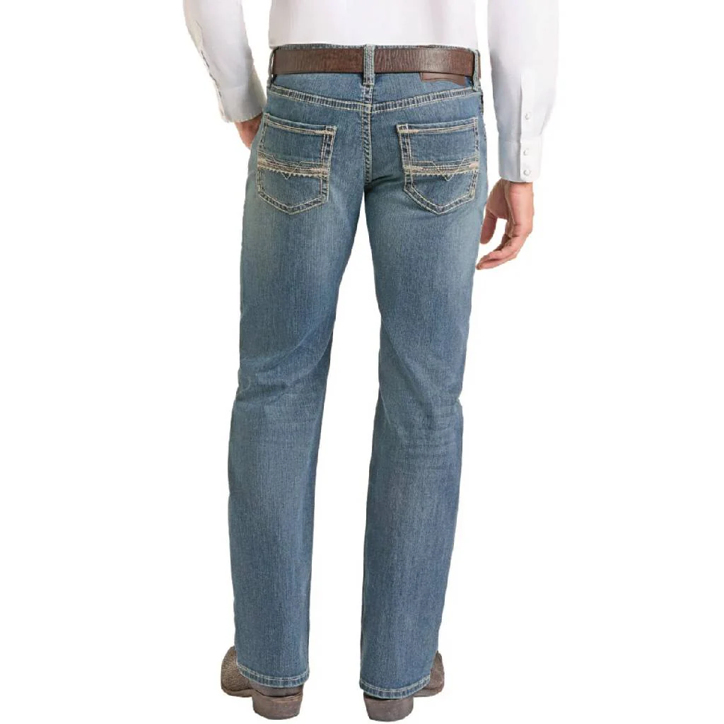 Rock & Roll Denim Men's Ladder Stitch Double Barrel Straight Leg Jean - Image 2