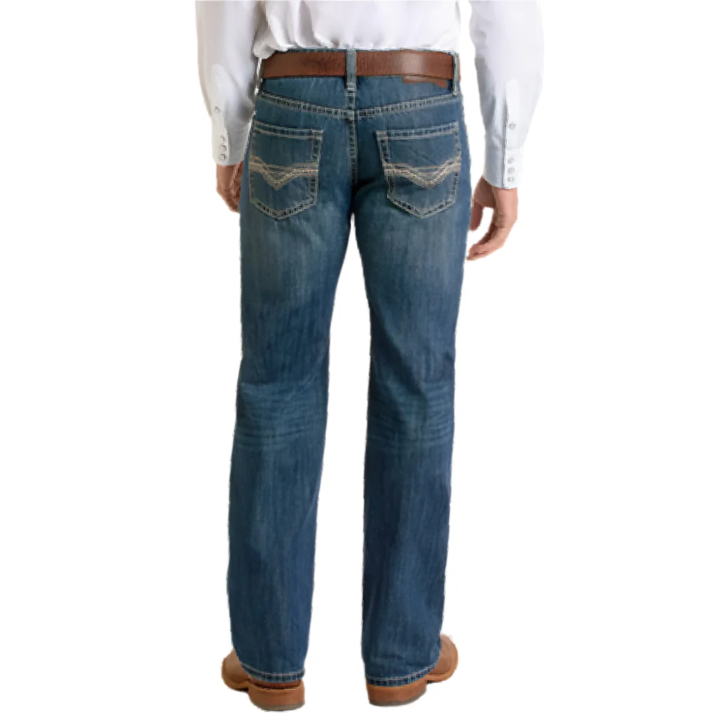 Rock & Roll Denim Men's Ladder Stitch Double Barrel Straight Boot Jeans - Image 2