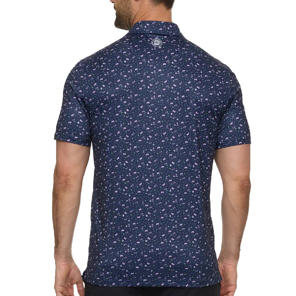 Flag & Anthem Men's Navy Laguna Drink Print Performance Polo Shirt - Image 2