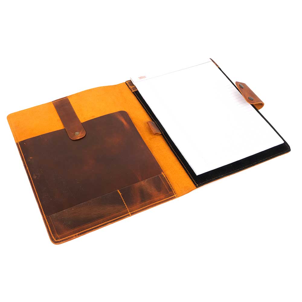 Engravable Leather Notepad Holder w/Snap Closure - Image 3