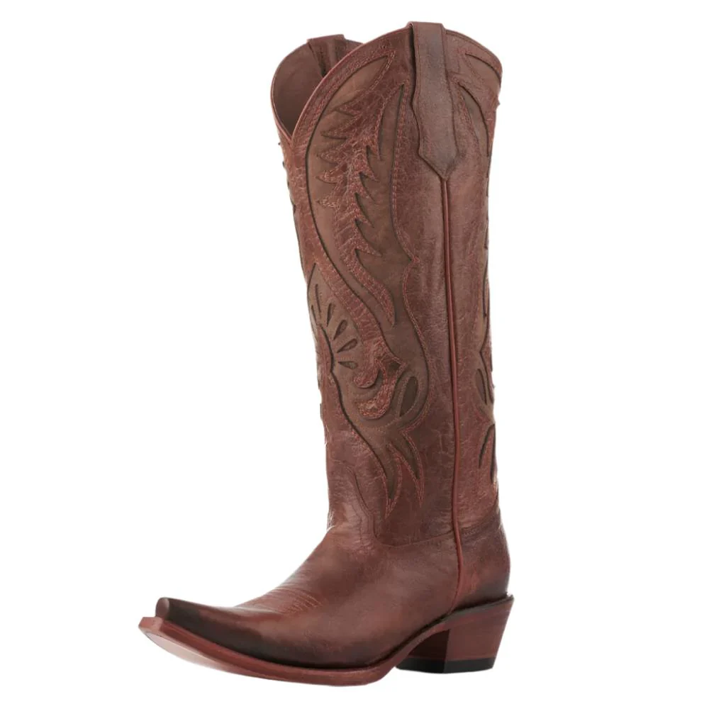 Circle G Bronze Embroidery Tall Boot