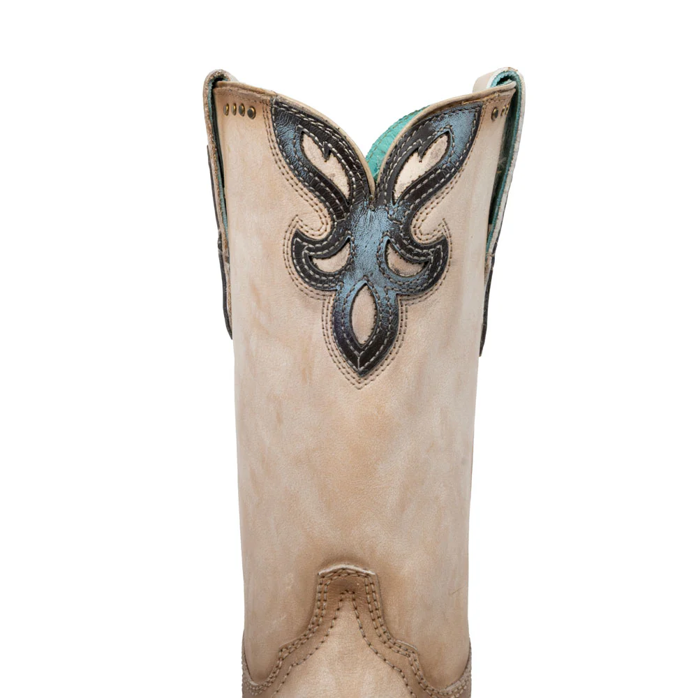 Corral Women's Sand Overlay Embroidery Stud Western Boot - Image 2