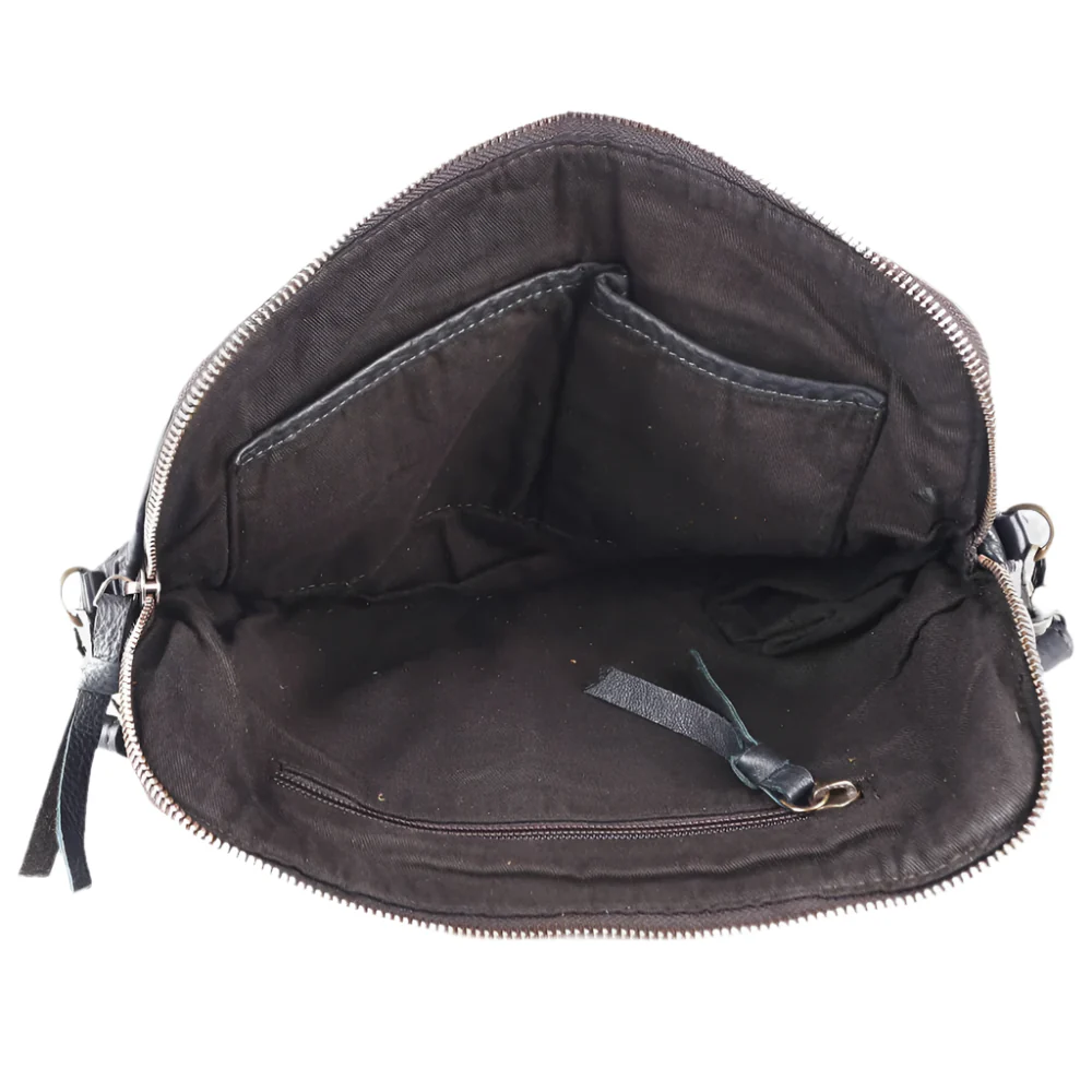 Leather Basketweave Crossbody Bag - Image 2