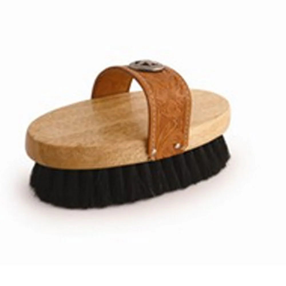 Legends Midnight Rider Soft Black Poly Fiber Style Oval Finishing Brush