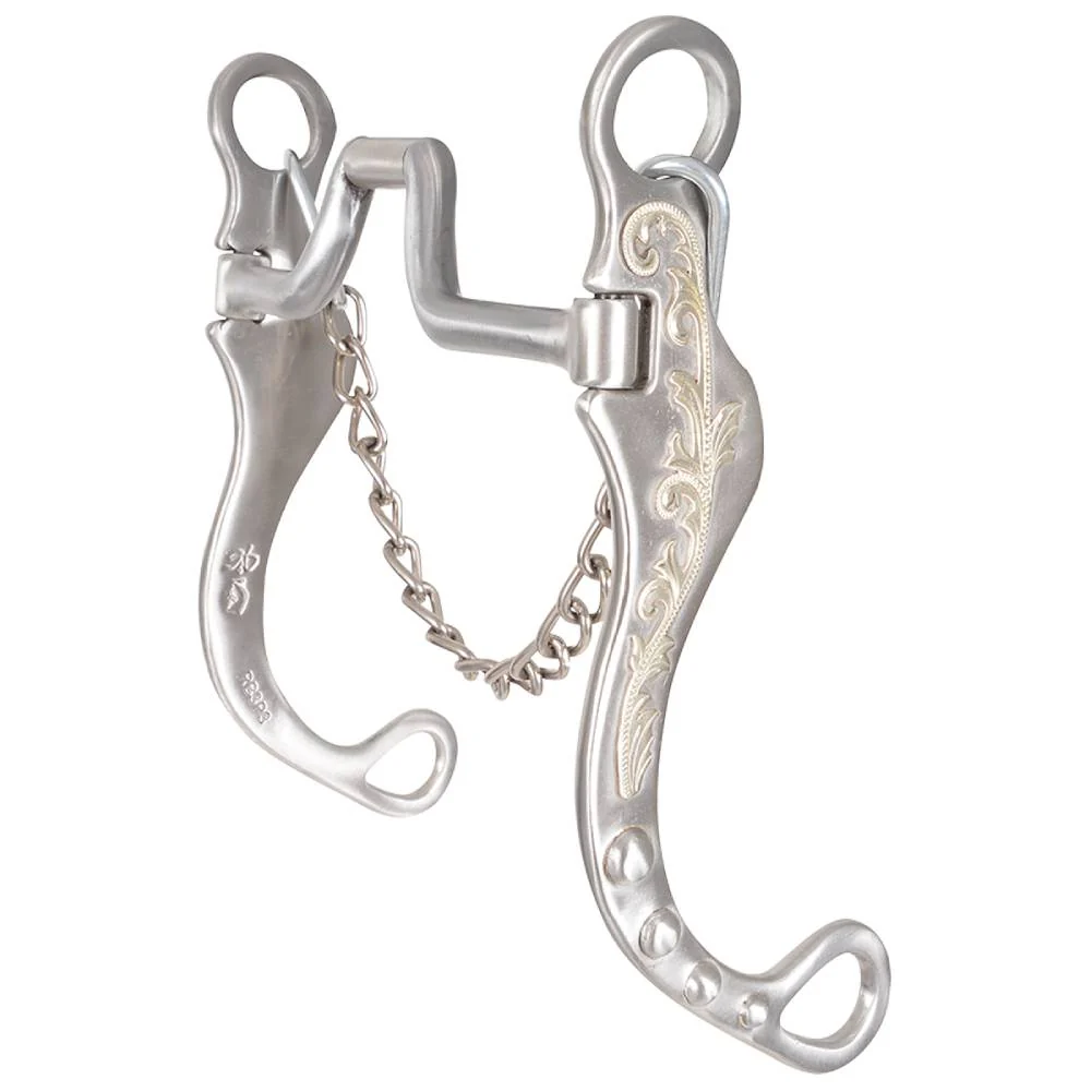 Classic Equine Roper Collection Swivel Port Bit With Hinged Cheeks