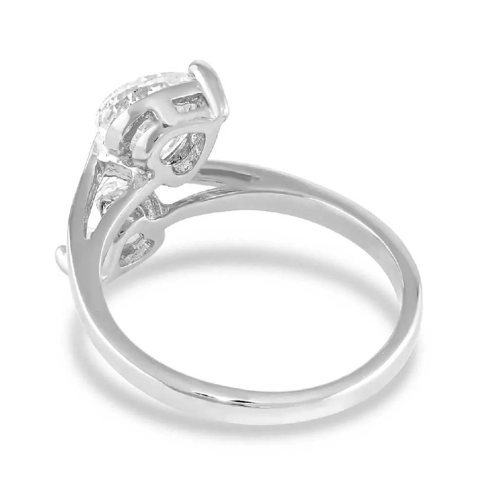 Montana Silversmiths Lily Pad Crystal Wrap Ring - Image 2