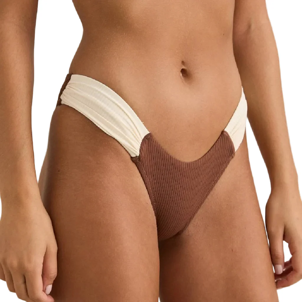 Lily Rib Chocolate Soft Side Swim Bottom