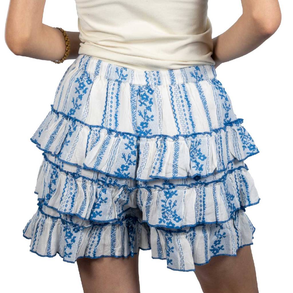 Sister Mary Linda Blue Roses Shorts - Image 2